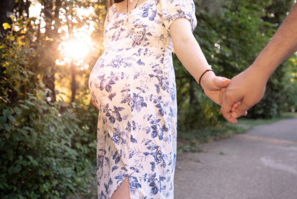 Dreamy romanticised baby expectancy couple photoshoot