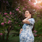 Dreamy romanticised maternity portrait photoshoot