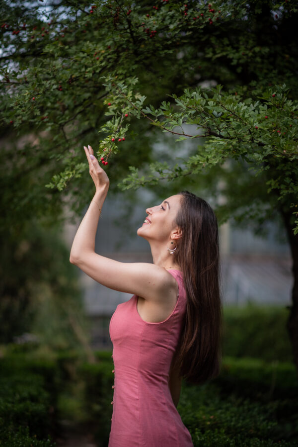 Dreamy romanticised botanical portrait photoshoot
