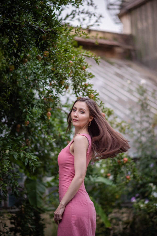 Dreamy romanticised botanical portrait photoshoot